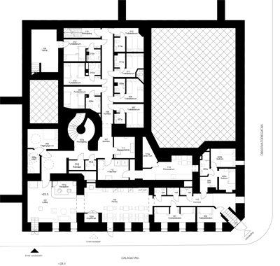 hyresgästanpassning ombyggnad källare vandrarhem bygglov hostel arkitekt stockholm arkitekturfabriken planlösning